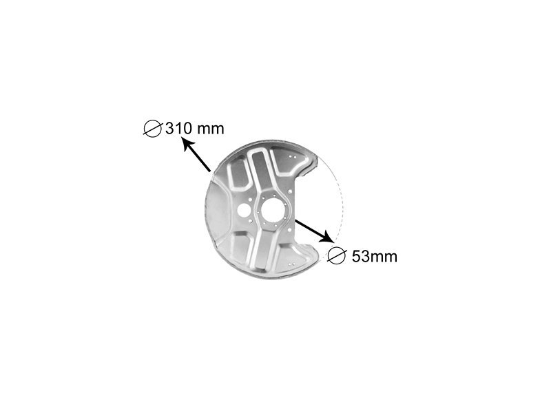 Protectie stropire disc frana Volvo 740/760 (7), 1990-1992//940/960 (9), 1990-1998; 740/760 (7), 1987-1989 Cu Abs, fata, metal