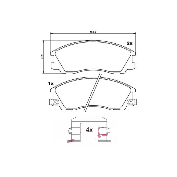 Placute frana fata Hyundai Terracan (Hp), 06.2001-03.2008, marca SRLine S70-0532