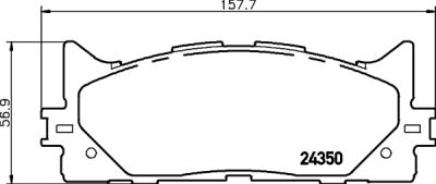 Placute frana Mazda 3 (Bk); Toyota Camry (Cv1, Xv1, V1) SRLine parte montare : Punte fata