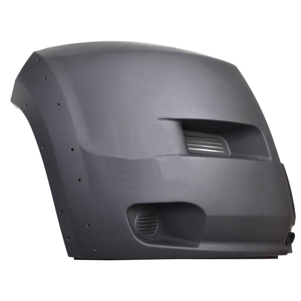 Flasc bara fata Citroen Jumper, 09.2006-08.2014, Fiat Ducato 2006-2014, Peugeot Boxer 2006-2014, parte montare dreapta, colt, gri inchis cu gauri pentru ornament aripa, 577018-2, Aftermarket