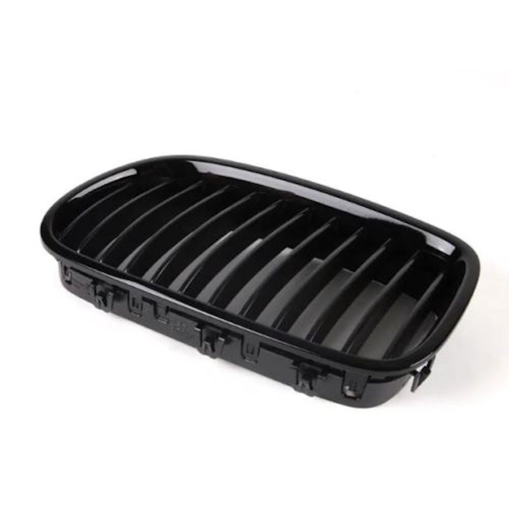 Grila radiator Bmw Seria 5 (F10/F11), 12.2009-2017 Model M-Pack, parte montare partea stanga, negru lucios, 20190515, Aftermarket