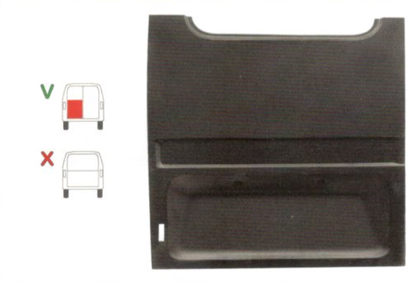 Element reparatie usa Ford TRANSIT (VE6/VE64/VE83), 10.1985-09.1994 (pt modele cu 2 usi spate), partea stanga, usa spate, pana la geam,,