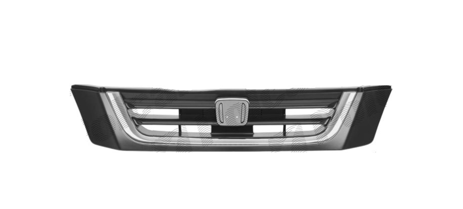 Grila radiator Honda CRV (Rd), 10.1995-12.2001, 75100S10610ZD, 387505-3 cu ornament negru