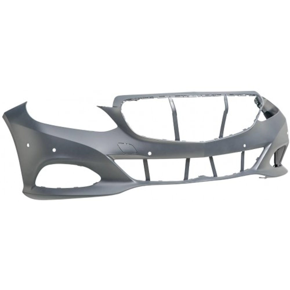 Bara fata Mercedes Clasa E W212 Sedan/Combi 02.2013- Model Avangarde, parte montare grunduita, cu gauri senzori parcare, 50E1074J, Aftermarket