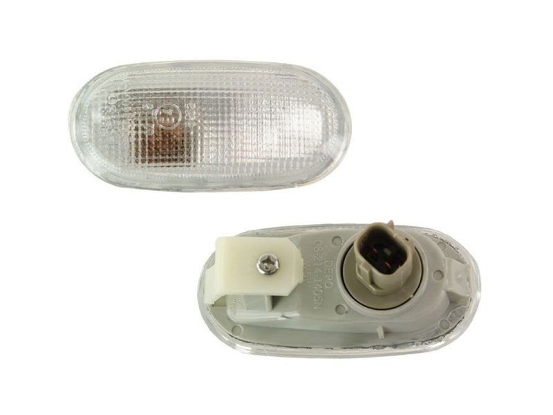 Lampa semnalizare aripa Mitsubishi Colt (CAO) 04.1992-05.2004, Galant 1996-2003, L200 1996-2005; Lancer Sedan 1991-2001, PAJERO 1997-12.1999, partea Dreapta=Stanga, cu suport bec, alb