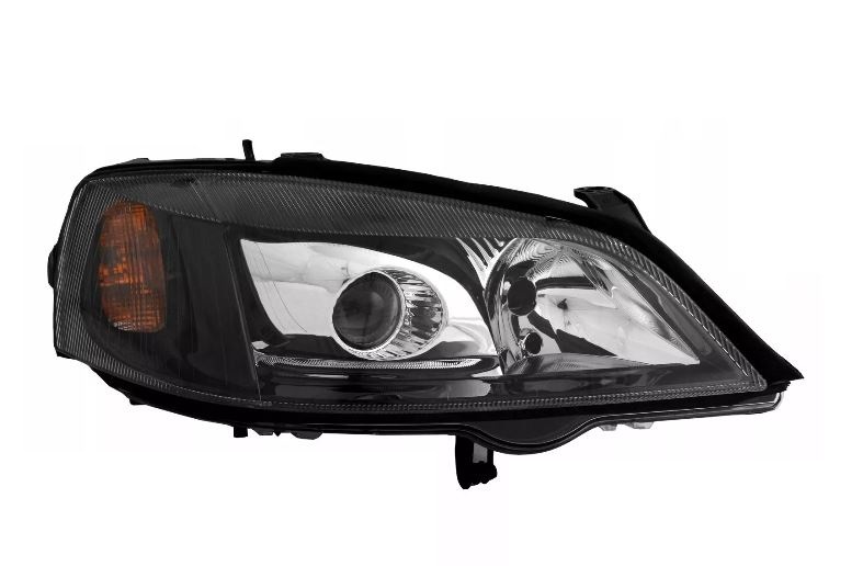 Far Opel Astra G 2003-08.2009 DEPO fata dreapta, tip bec D2S+H7, culoare rama negru