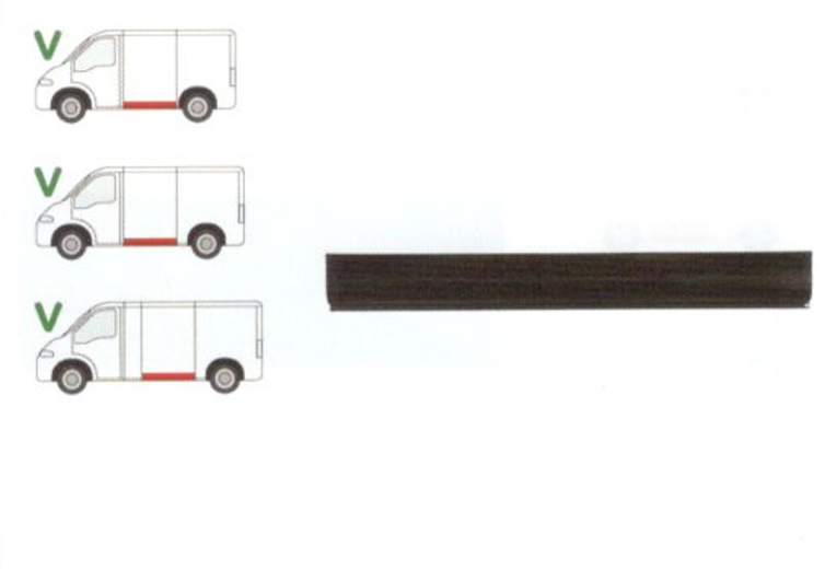 Panou reparatie lateral Peugeot Boxer, Citroen Jumper, Fiat Ducato 1994-2006 Partea Stanga, Lateral, lungime 1395 mm , inaltime 193 mm, Model Scurt si LONG