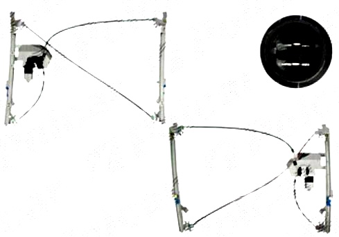 Macara geam Renault Clio III (R0/1) 09.2005-05.2009 Fata Dreapta electrica cu motoras 6055PSE8, cu 3 usi