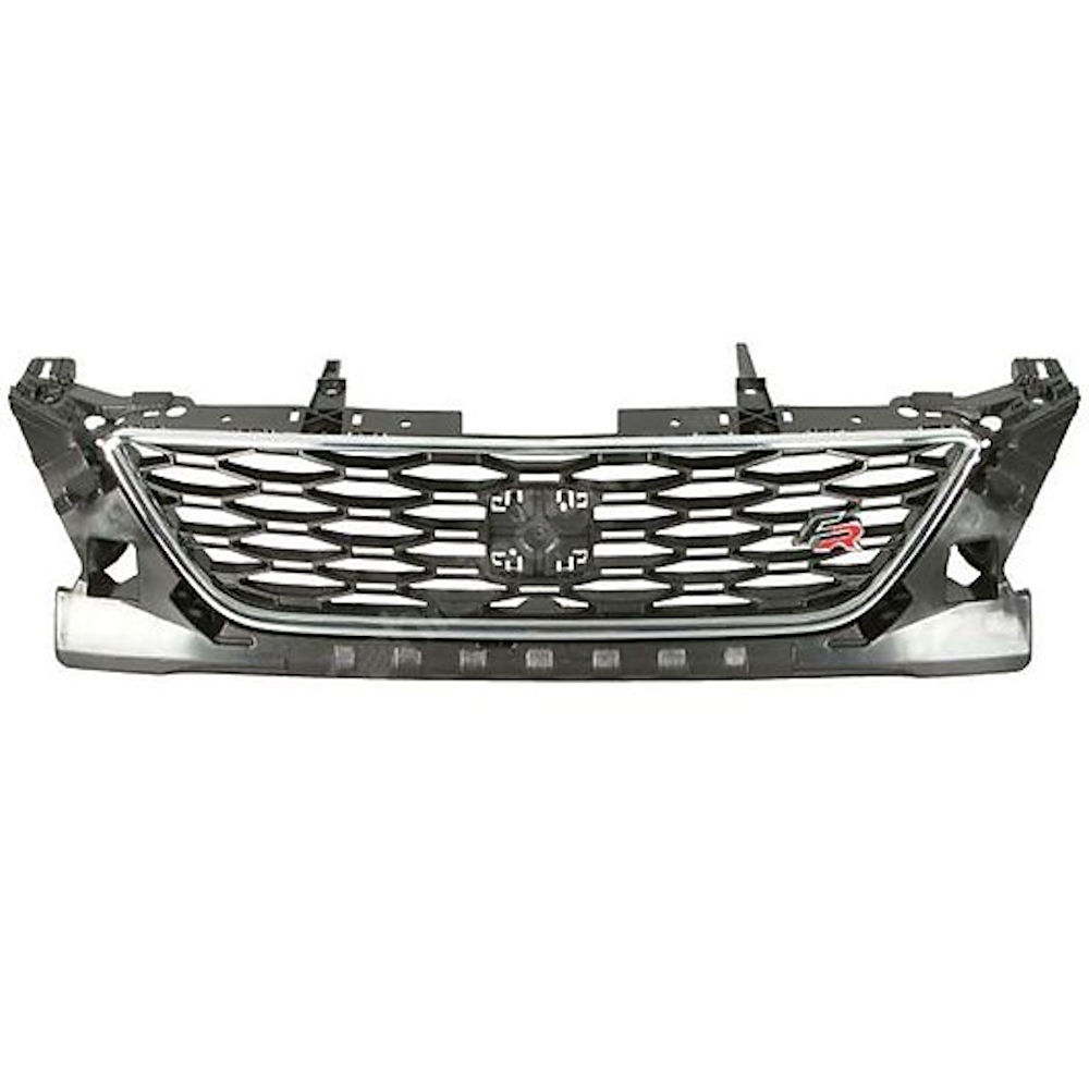 Grila radiator, masca fata Seat Leon (5f), 11.2012-12.2020, Model FR, parte montare centrala, 5F0853654D, cu locas pentru emblema FR ( se livreaza fara emblema)