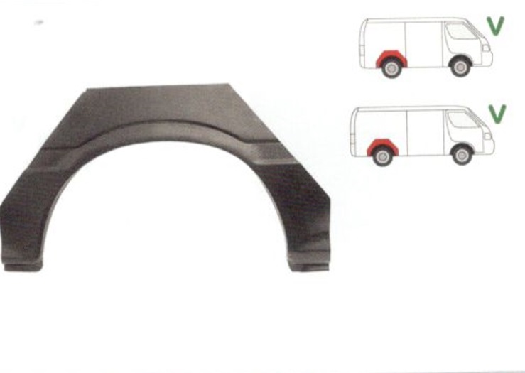 Segment reparatie aripa spate Toyota Hiace, 1989-1995 Partea Dreapta, Spate,