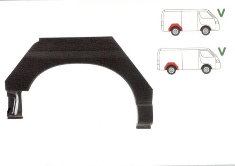 Segment reparatie aripa spate Toyota HI-ACE, 1996-2006 Partea Dreapta, Spate,