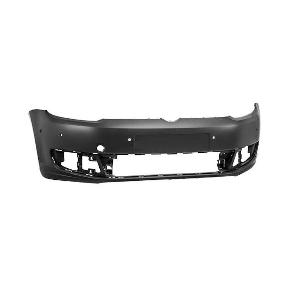 Bara fata Vw Caddy 3/Life (2k) 06.2010-06.2015, Vw Touran (1t3) 07.2010-08.2015, Grunduita, cu gauri pentru proiectoare, cu gauri pentru senzori parcare si PDC, 1T0807217PGRU