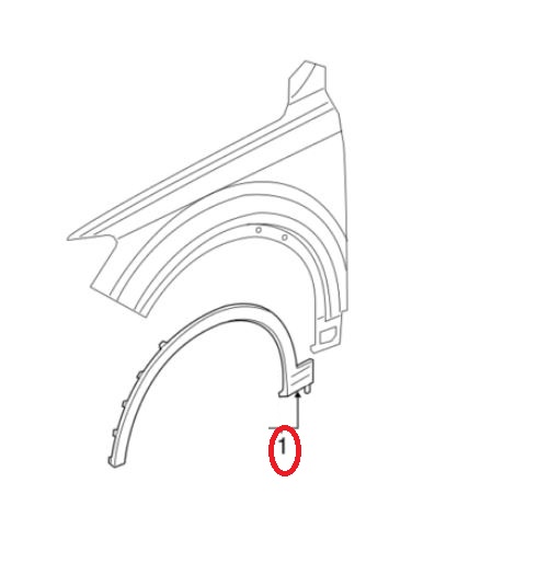 Bandou aripa Audi Q7 (4m), 06.2015-, Model S-Line, Fata, partea Stanga, Aftermarket