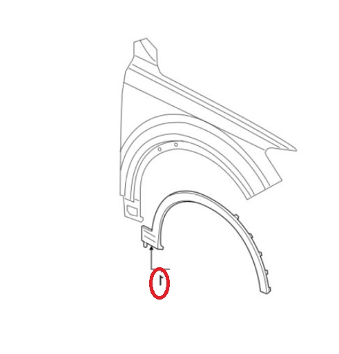 Bandou aripa Audi Q7 (4m), 06.2015-, Model S-Line, Fata, partea Dreapta, Aftermarket