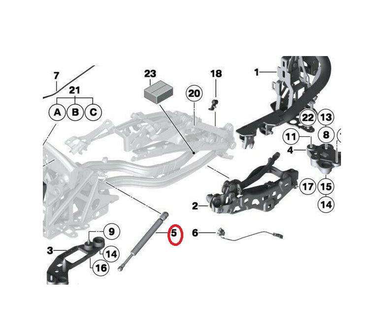 Amortizor softtop BMW Seria 3 (E46), CABRIO 05.1999-09.2006, Z4 (E89), 05.2009-; pentru plafon cu deschidere automata, lungime/cursa/forta: 285mm/100mm/800N, echilibror pavilion soft top 1 buc. 1002092 54377212634
