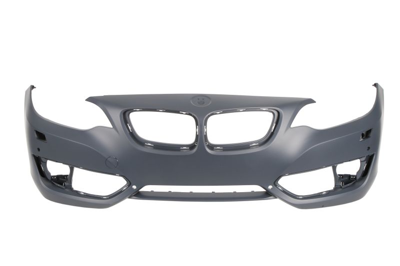Bara fata Bmw Seria 2 (F22), 03.2014-, cu gauri pentru senzori parcare si camera, cu locas pt spalator; grunduit, Aftermarket