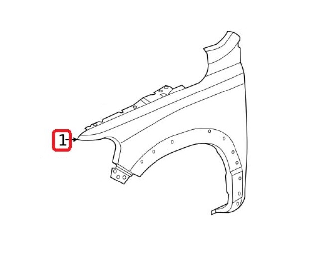 Aripa fata Ram 1500/2500/3500, 01.2018-, Fata, Stanga, Aftermarket