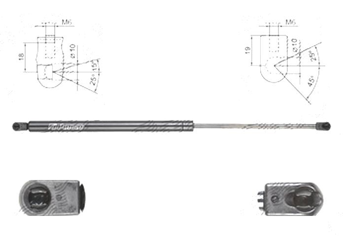 Amortizor capota spate, echilibror haion Honda Civic (FB) HATCHBACK, 01.2012-2015, Stanga = Dreapta, Lungime, Cursa, Forta: 596 mm, 221 mm, 465 N, 74820-TV0-E011-M1, Polcar Polonia, 1 buc.