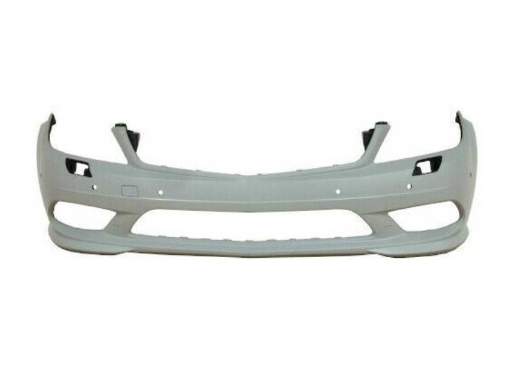 Bara fata Mercedes Clasa C (W204), 03.2011-, Model Pachet Amg, cu locas pt spalator si 6 gauri asistenta la parcare; grunduit, Aftermarket