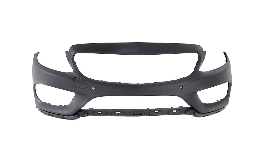 Bara fata Mercedes Clasa C (W205), 01.2014-12.2018, cu 4 gauri pentru Senzori de parcare (PDC); grunduit; Cu gaura pentru camera, Aftermarket