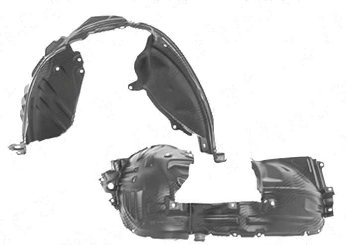 Carenaj aripa interioara, aparatori noroi Nissan Juke (F15), 06.2010-08.2014, fata, Stanga, polipropilena + polietilena