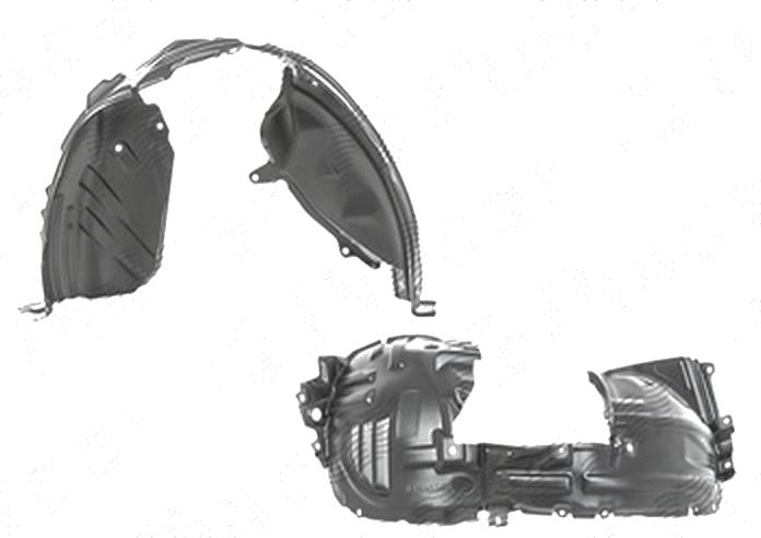 Carenaj aripa interioara, aparatori noroi Nissan Juke (F15), 06.2014-, fata, Stanga, polipropilena + polietilena
