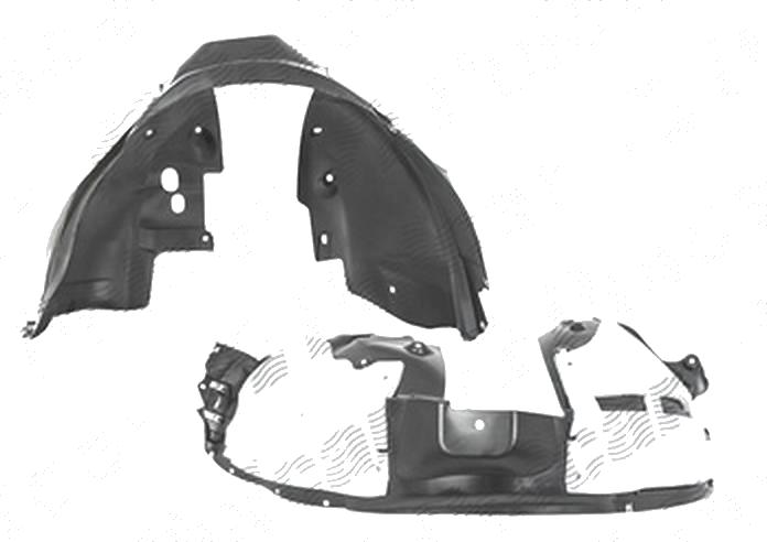 Carenaj aripa interioara, aparatori noroi Ford Edge, 2011-10.2014, fata, Stanga, 2.0, 3.5, 3.7, polipropilena (PP/PPE); cu spuma antizgomot