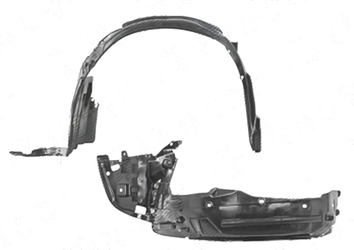 Carenaj aripa interioara, aparatori noroi Honda Odyssey (Rl3), 01.2005-01.2008, fata, Dreapta, polipropilena (PP/PPE)