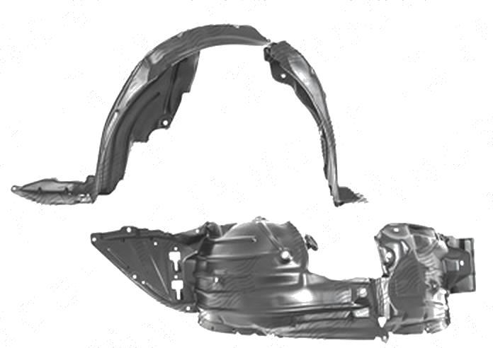 Carenaj aripa interioara, aparatori noroi Mazda 3 (Bm), 06.2013-, fata, Stanga, polipropilena + polietilena
