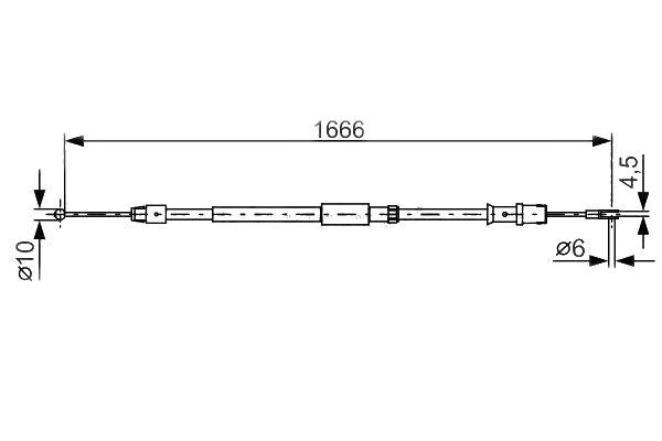 Cablu frana de mana BOSCH 1987482032 Mercedes-Benz Sprinter 3-T Caroserie (906) Sprinter 3-T Platou / Sasiu (906) Sprinter 3-T Bus (906) Crafter 30-50 Caroserie (2E) Crafter 30-35 Bus (2E) Sprinter 3