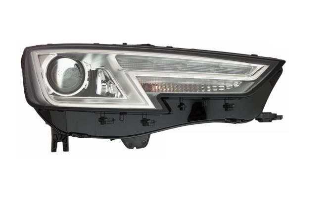 Far Audi A4/S4 (B9), 11.2015-, partea Dreapta, bi-xenon; cu lumina timp de zi tip LED; D5S+H8+PWY24W; electric; fara bec descarcare; fara ballast; cu motor, DEPO