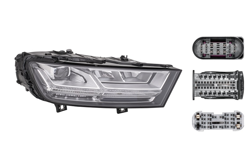 Far Audi Q7 (4m), 06.2015-, partea Dreapta, cu sistem iluminat in curba; cu lumina timp de zi tip LED; LED; fara motor; fara unitate control LED; fara ventilator racire, ZKW
