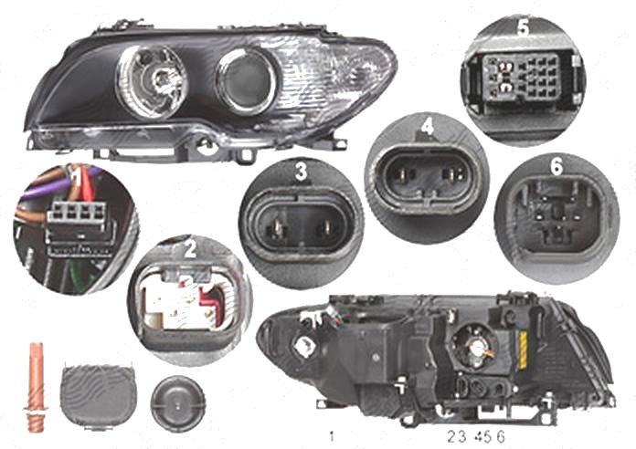 Far Bmw Seria 3 (E46), Coupe 03.2003-09.2006, fata, Stanga, coupe, xenon; D2S+H7; electric; semnalizare alba, rama reflector negru; cu motor, DEPO