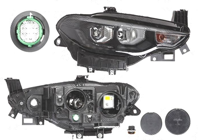 Far FIAT TIPO, 04.2016-, MAGNETI MARELLI, fata, partea dreapta, bi-xenon; cu sistem iluminat in curba; cu 'lumina de zi' tip LED; D5S+H7+LED+PY21W; electric;