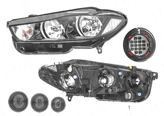 Far JAGUAR XE (X760), 06.2015-, HELLA, fata, partea stanga, cu 'lumina de zi' tip LED;tip bec H15+H7+PSY24W; electric; cu motor;
