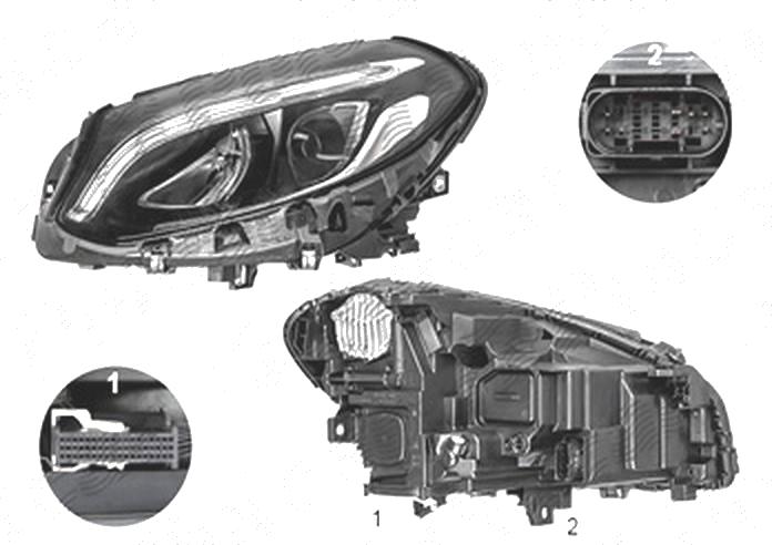 Far MERCEDES Clasa B (W246), 09.2014-02.2019, MAGNETI MARELLI, fata, partea stanga, LED; electric; fara unitate control LED;