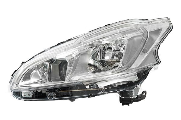 Far Peugeot 208, 04.2012-12.2019, Model Gt, Gti, Xy, partea Stanga, cu lumina timp de zi tip LED; tip bec H7+H7; electric; cu motor; cu becuri, VALEO