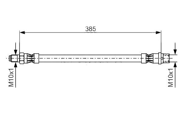 Furtun frana BOSCH 1987476439 spate Mercedes-Benz C-Class Cupe (Cl203) C-Class Combi (S202) Clc-Class (Cl203) Clk (C208) E-Class (W210) Clk (C209) C-Class Cupe (C204) C-Class T-Model (S203) Clk Cabrio
