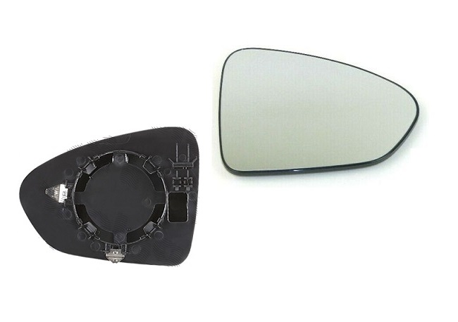 Geam oglinda exterioara cu suport fixare Fiat Tipo, 04.2016-, Dreapta, geam convex; cromat