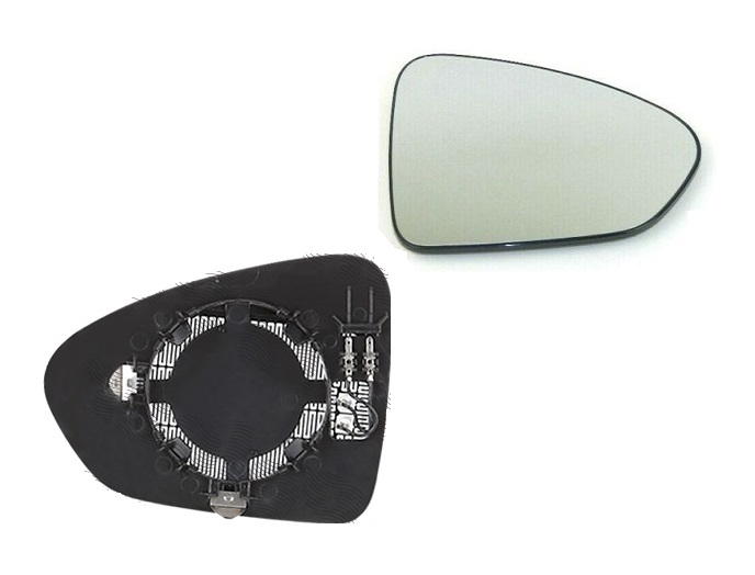 Geam oglinda exterioara cu suport fixare Fiat Tipo, 04.2016-, Dreapta, incalzita; geam convex; cromat