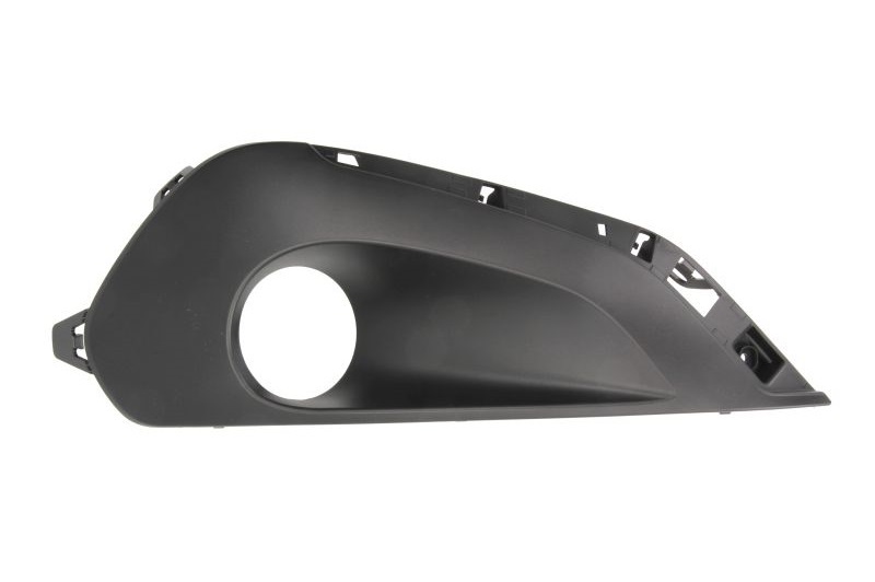 Grila bara Peugeot 208, 2015-12.2019, Fata, partea Dreapta, cu gauri pt. ornamente; cu gaura pentru lampa de ceata; lateral, Aftermarket