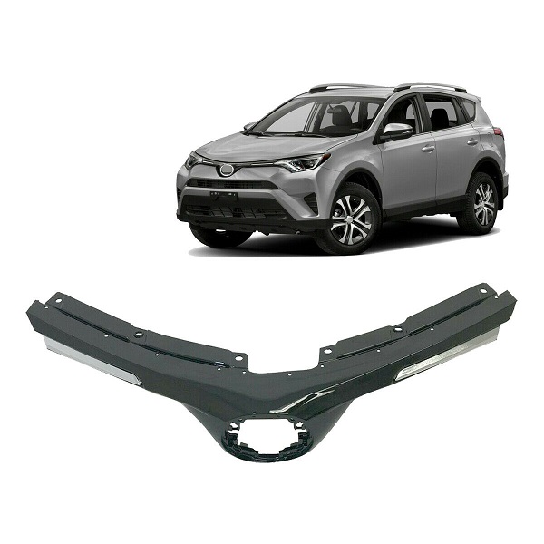 Grila masca radiator Toyota Rav4 (Xa40), 12.2015-12.2018, Fata, cromat/negru, Aftermarket