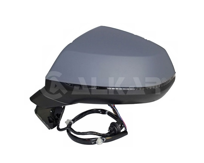 Oglinda usa exterioara Audi Q7 (4m), 06.2015- Si Q7 (4m), 10.2019-, partea Stanga, reglare electrica; grunduit; incalzit; sticla asferica; geam cromat; rabatabil; 12 pini; cu Lucas, View Max