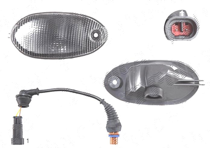 Lampa semnalizare Iveco Stralis, 2003-2013, fata, Dreapta, cabina sofer; in parasolar cabina; cu cablaj, OEM/OES