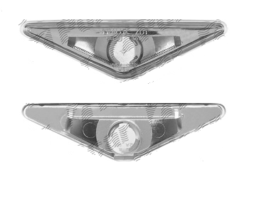 Lampa semnalizare laterala Ford Mondeo (B4y/B5y/Bwy), 10.2000-03.2007; Focus (Daw/Dbw/Dnw/Dfw), 09.1998-11.2004, fata, Stanga = Dreapta, transparent; fara suport becuri; tuning, EU