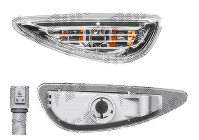 Lampa semnalizare aripa HYUNDAI iX35 (LM), 10.2009-, OEM/OES, fata, partea stanga, WY5W; cu mufa bec;