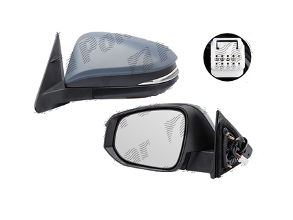 Oglinda exterioara Toyota Highlander (U50), 12.2013-10.2016, Dreapta, reglare electrica; grunduit; incalzita; geam convex; cromat; pliere electrica; cu semnalizare