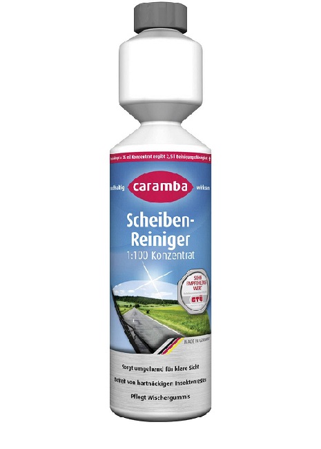Lichid concentrat 1:100 spalator parbrizul pentru vara CARAMBA 250 ml, solutie ce indeparteaza urmele de insecte