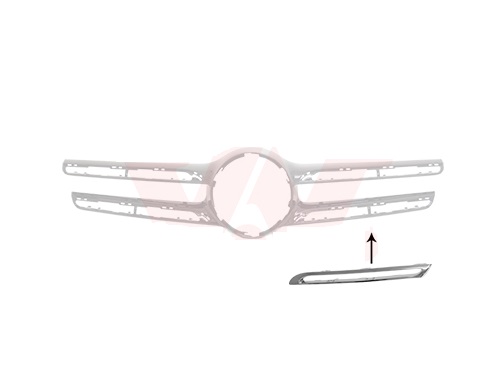 Ornament grila radiator Mercedes Clasa Glc (X253), 11.2015-, Fata, partea Stanga, cromat; inferior, Aftermarket