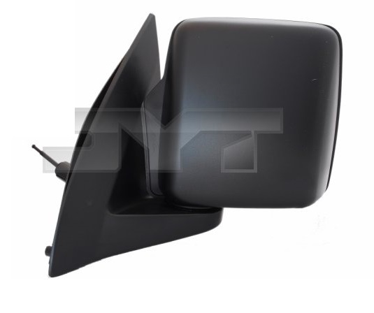 Oglinda usa exterioara Opel Combo C, 2002-10.2010, partea Stanga, ajustarea prin cablu; carcasa neagra; sticla convexa; geam cromat, Aftermarket